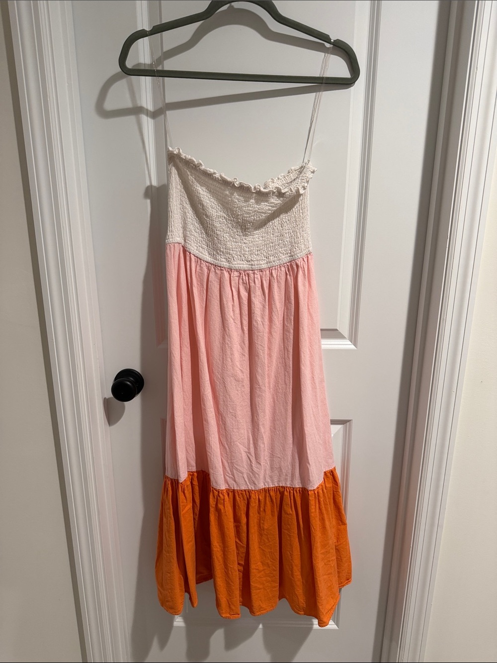 Petal & Pup Pink, Cream and Orange Tiered Sundress